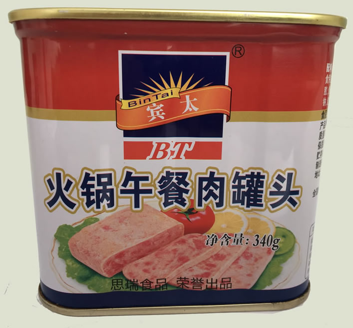 宾太牌340G火锅午餐肉罐头